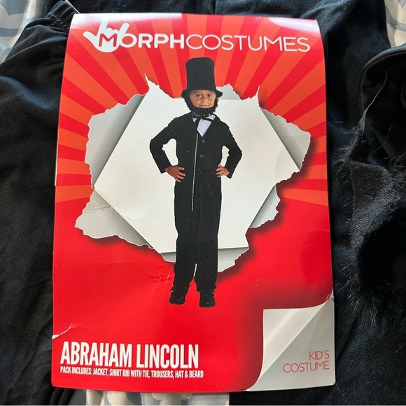 Abraham Lincoln Black Suit Costume with Hat - Picture 2 of 4